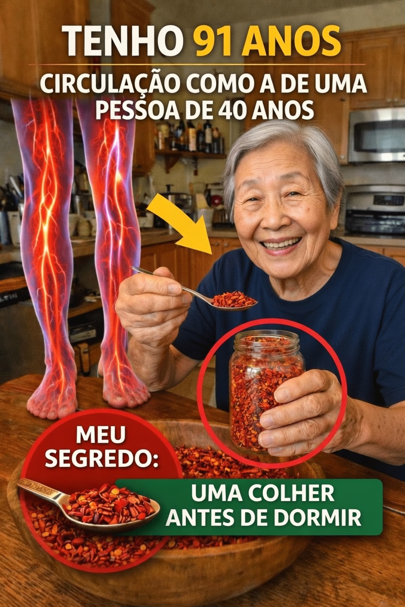 Idosos: O que pode acontecer se você adicionar pimenta-caiena antes de dormir para ajudar na circulação das pernas e dos pés?