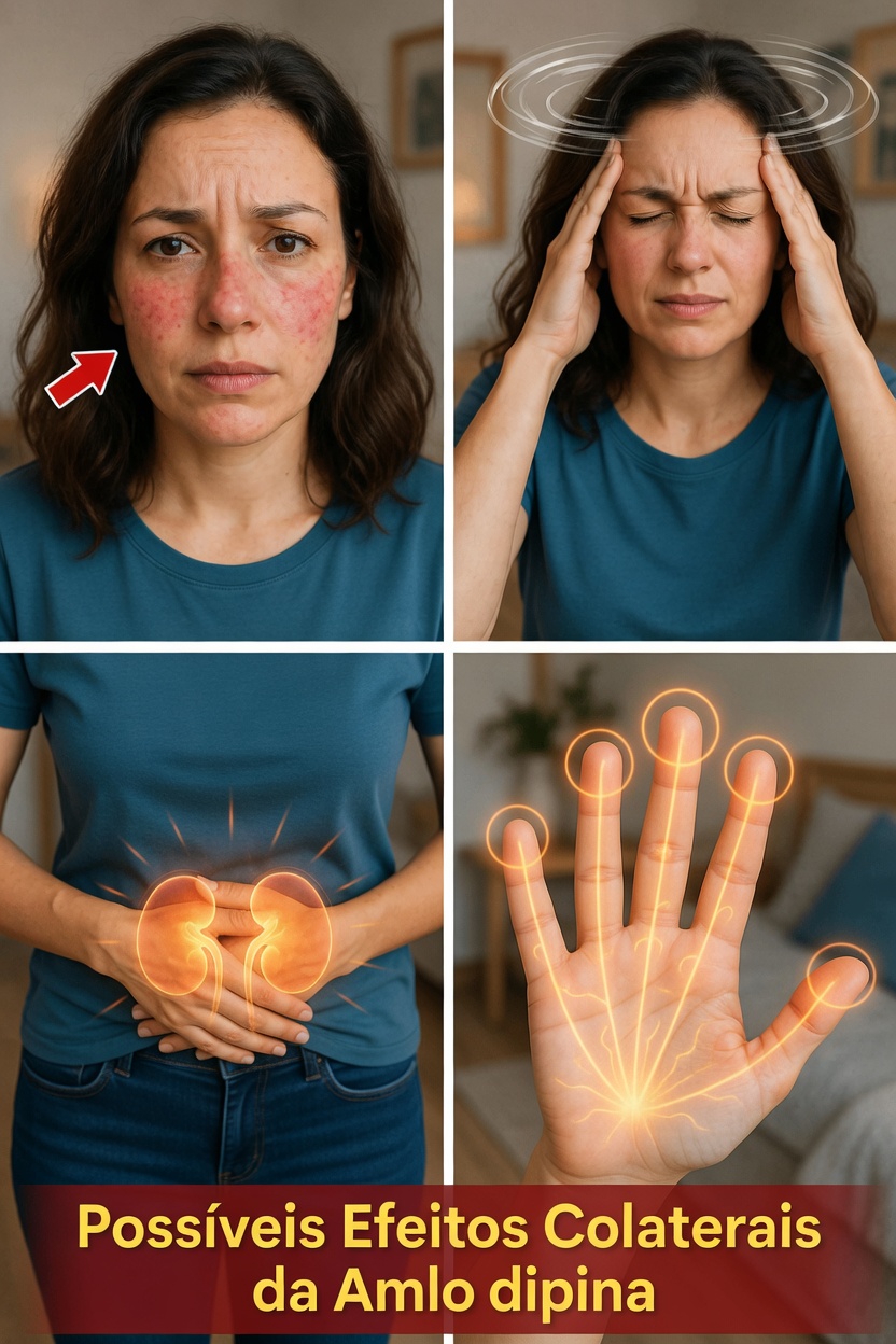 10 efeitos colaterais importantes da amlodipina que você deve conhecer