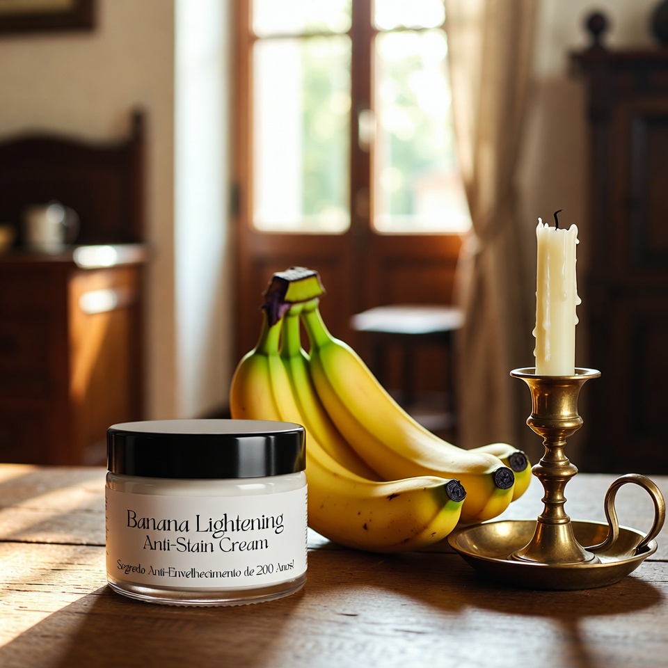 Creme Clareador de Banana Anti-Manchas – Segredo Antienvelhecimento de 200 Anos!