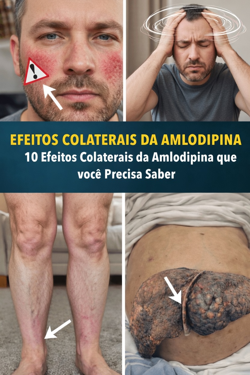O que é a amlodipina e por que ela causa efeitos colaterais?