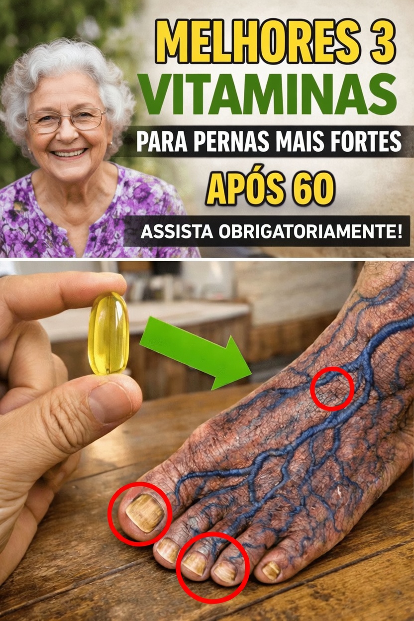 Descubra as três vitaminas para tomar antes de dormir que podem ajudar a manter a saúde das pernas após os 60 anos