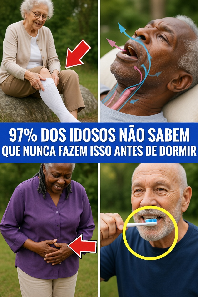 Descubra 10 hábitos noturnos comuns que podem aumentar os riscos à saúde de idosos com mais de 70 anos e alternativas mais seguras