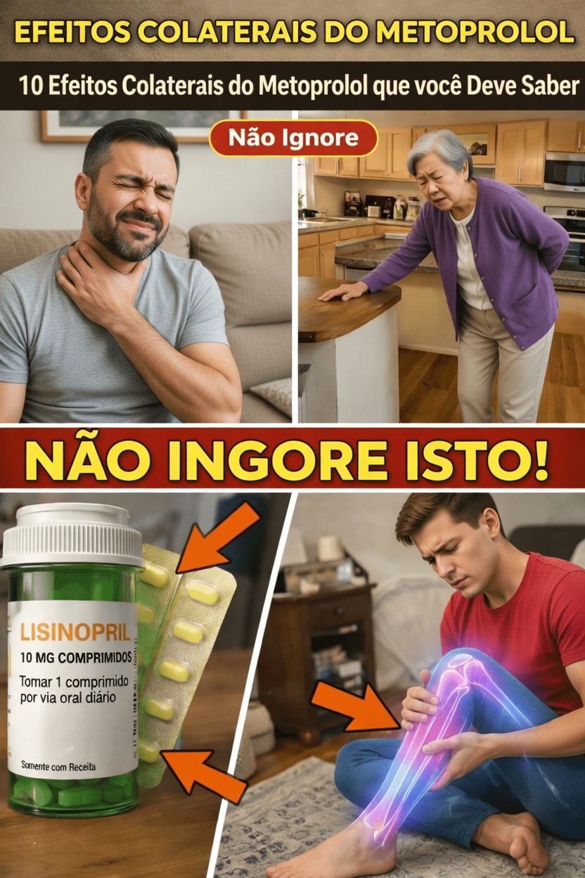 Quais são os efeitos colaterais mais comuns do metoprolol? 10 coisas que todo paciente deve entender