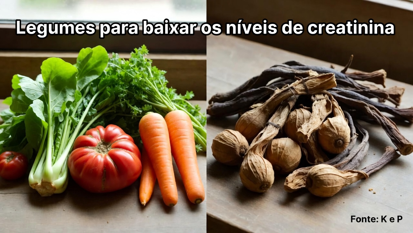 Top 5 vegetais que podem ajudar a manter níveis saudáveis de creatinina e a função renal
