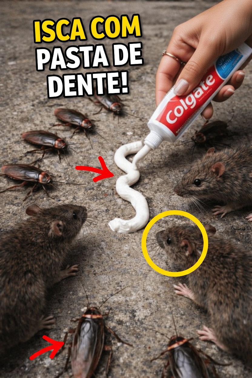 A pasta de dente é uma forma natural de ajudar a afastar pragas domésticas como baratas, formigas e ratos?
