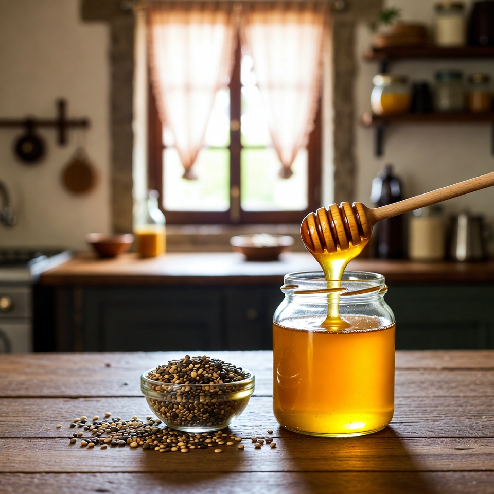 Reforço Energético Secreto da Vovó: Mistura de Sementes e Mel!