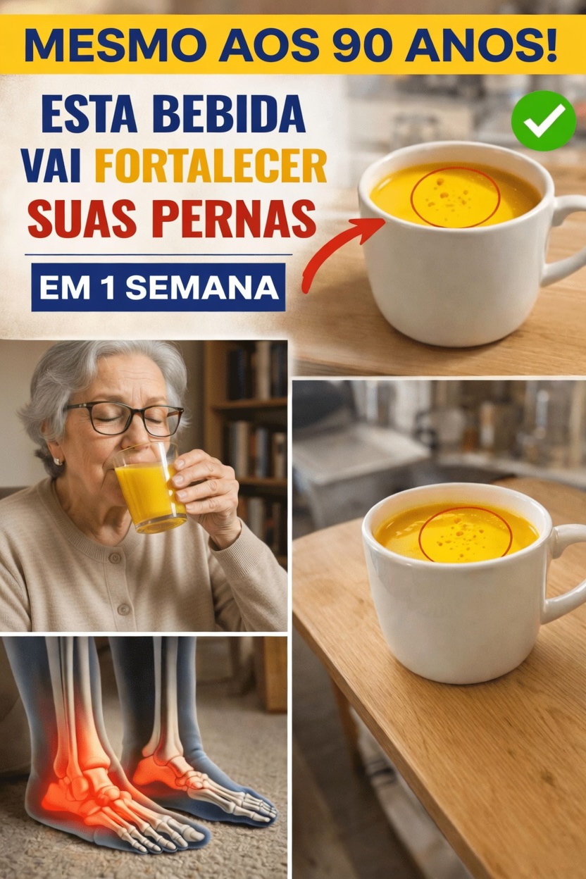 Suas pernas enfraquecem primeiro! Beba estas 3 bebidas poderosas para fortalecê-las
