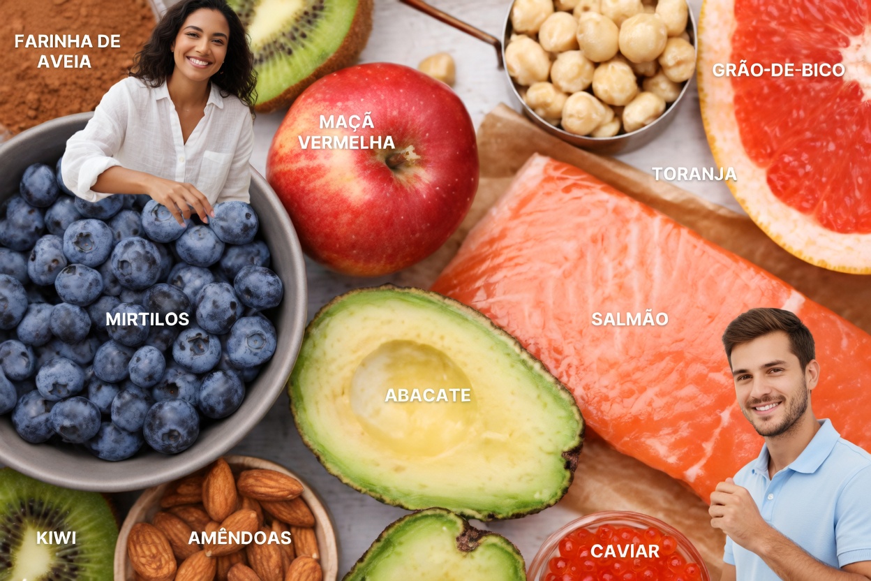 Descobrindo alimentos que podem favorecer a saúde da cartilagem do joelho através de escolhas nutricionais do dia a dia