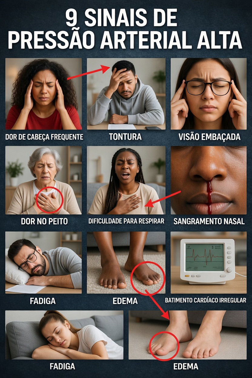 9 Sinais Surpreendentes que Podem Indicar Pressão Alta – e Por que Você Deve Prestar Atenção