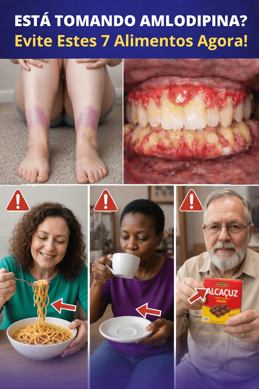 Você Toma Anlodipino? Descubra 7 Alimentos e Bebidas que Podem Afetar Como Você se Sente