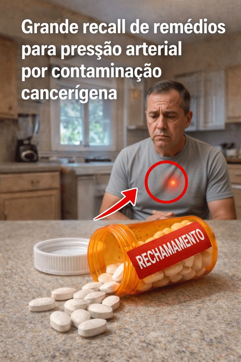 Recall urgente: mais de 580 mil frascos de remédio para pressão alta retirados por preocupações com câncer