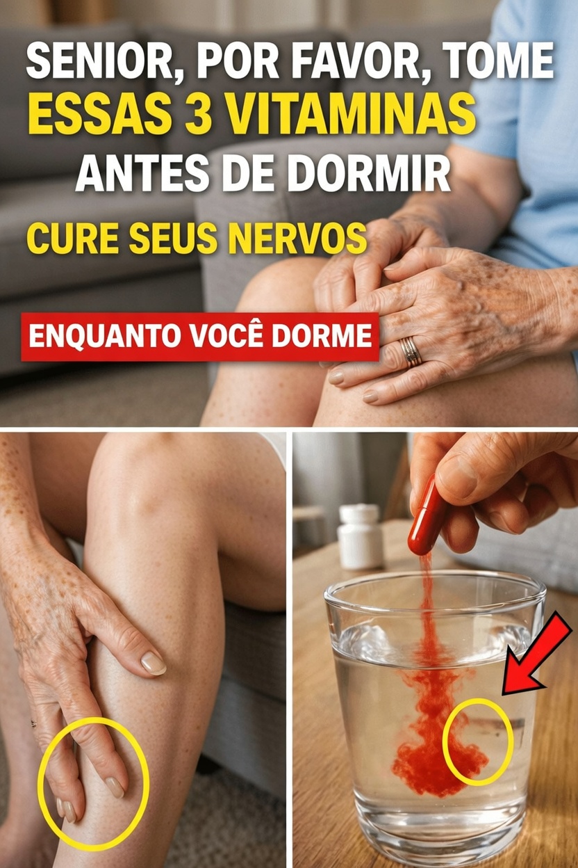 3 vitaminas para tomar antes de dormir que estão deixando os idosos com pernas mais fortes e firmes da noite para o dia (mesmo que você já tenha “tentado de tudo”)