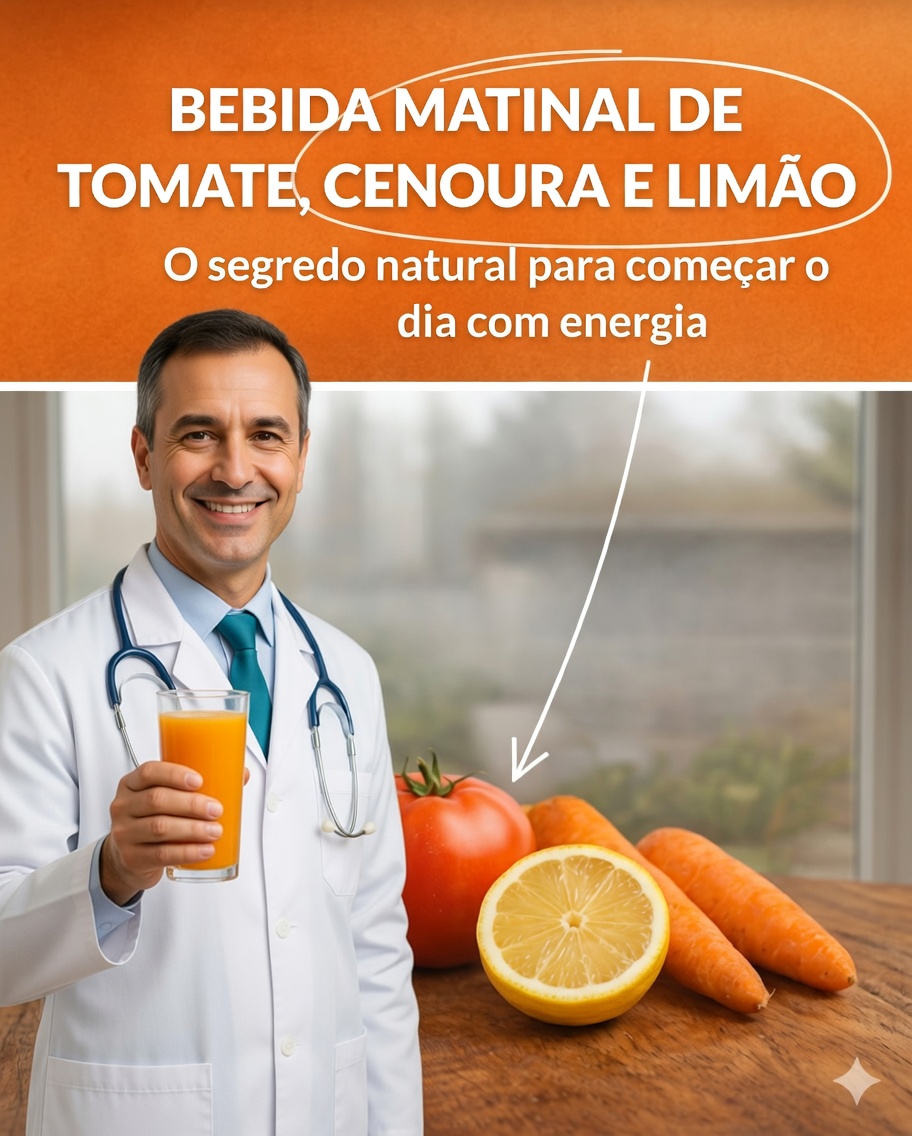 Bebida matinal de tomate, cenoura e limão: o segredo natural para começar o dia com energia