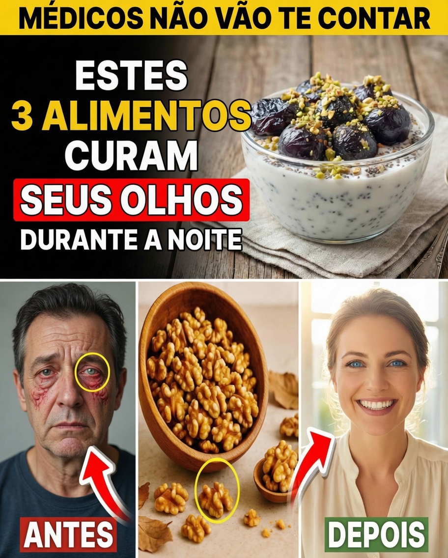 Idosos com mais de 60 anos: lanches simples antes de dormir para manter os olhos saudáveis de forma natural