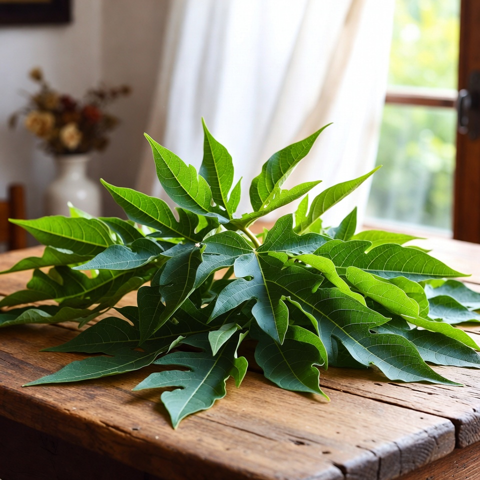 Folhas de mamão para escurecer o cabelo e estimular o crescimento