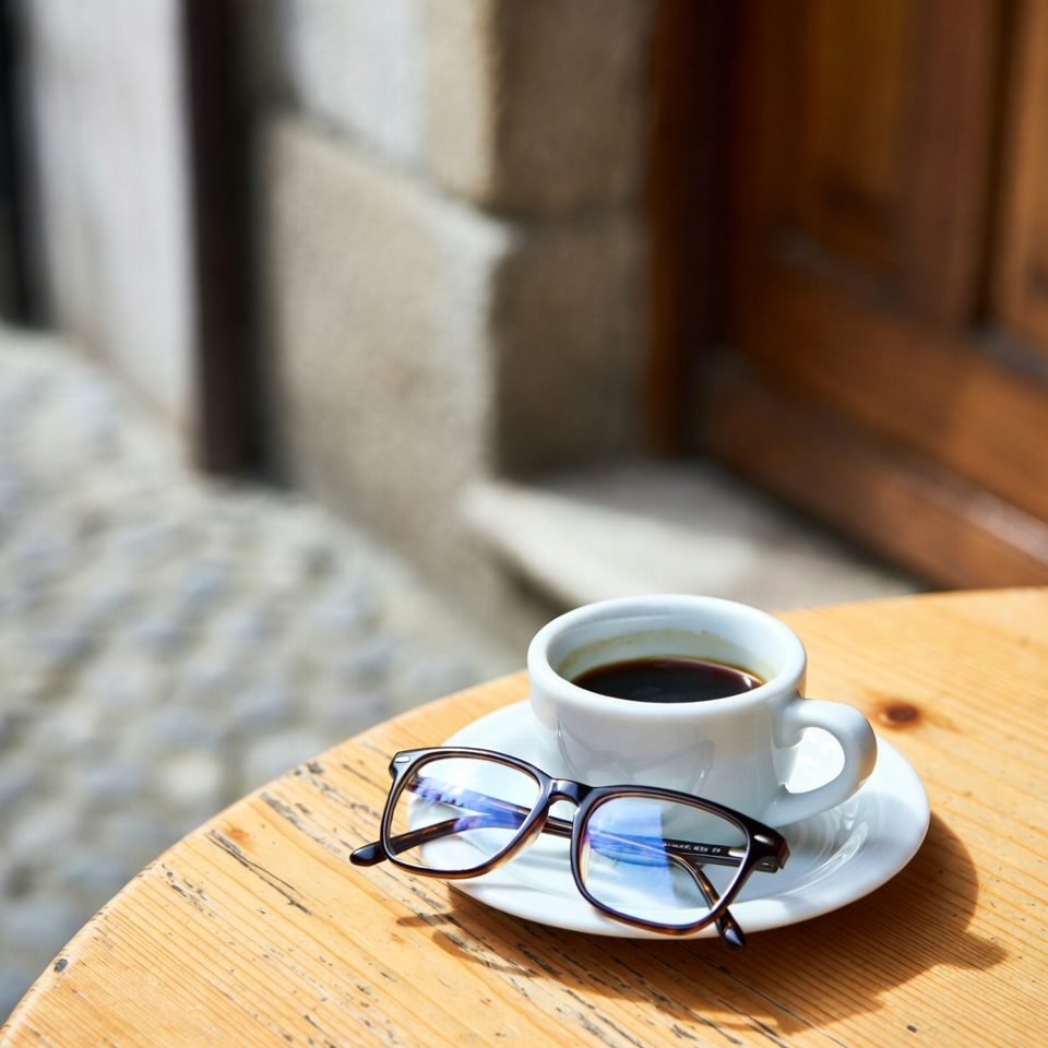 Um copo e visão como aos 20 anos