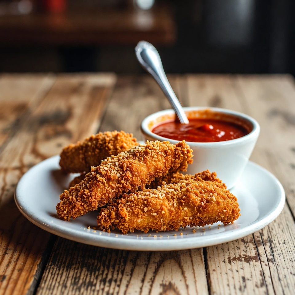 Iscas de Frango Crocantes com Parmesão