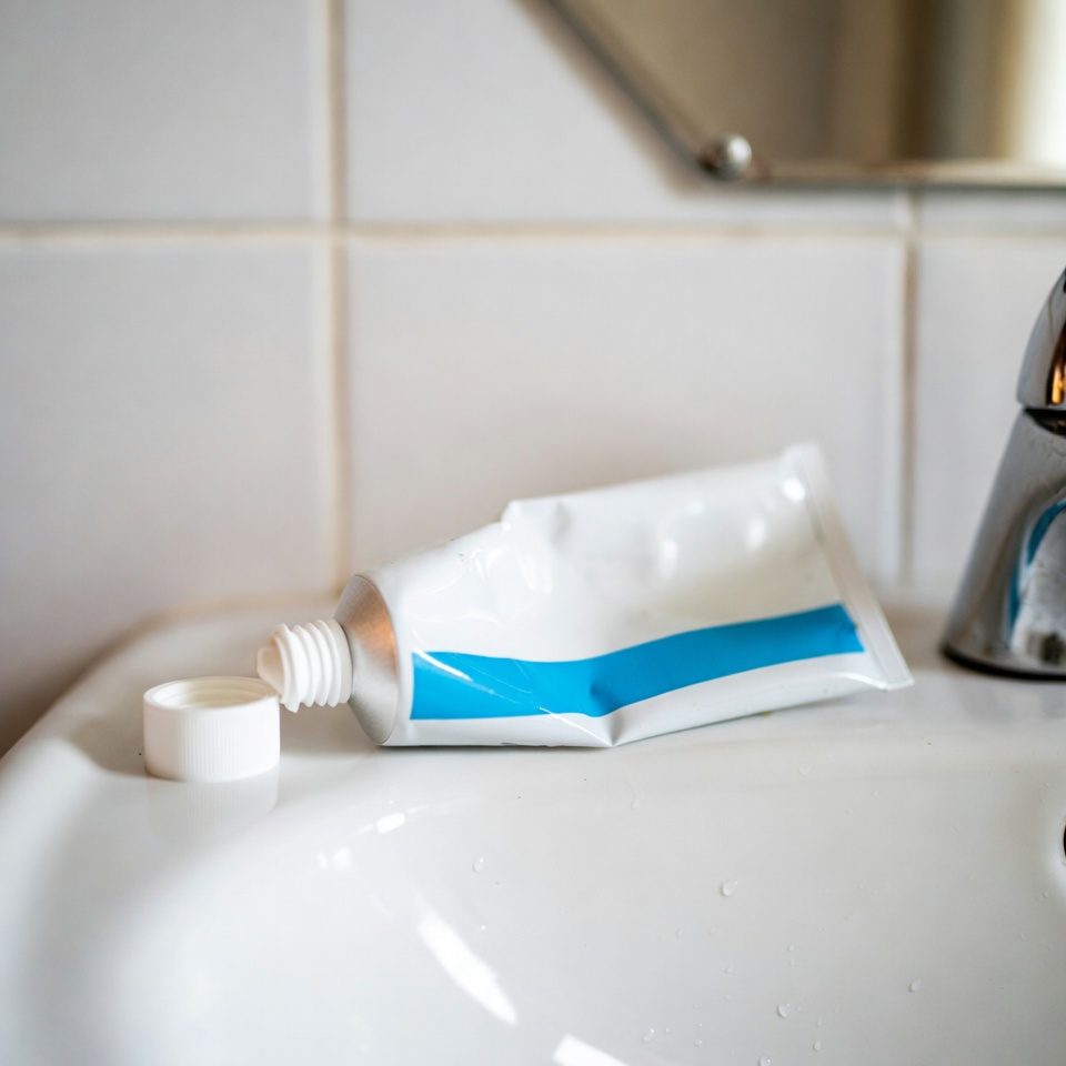 O Mistério da Linha Colorida no Seu Tubo de Pasta de Dente