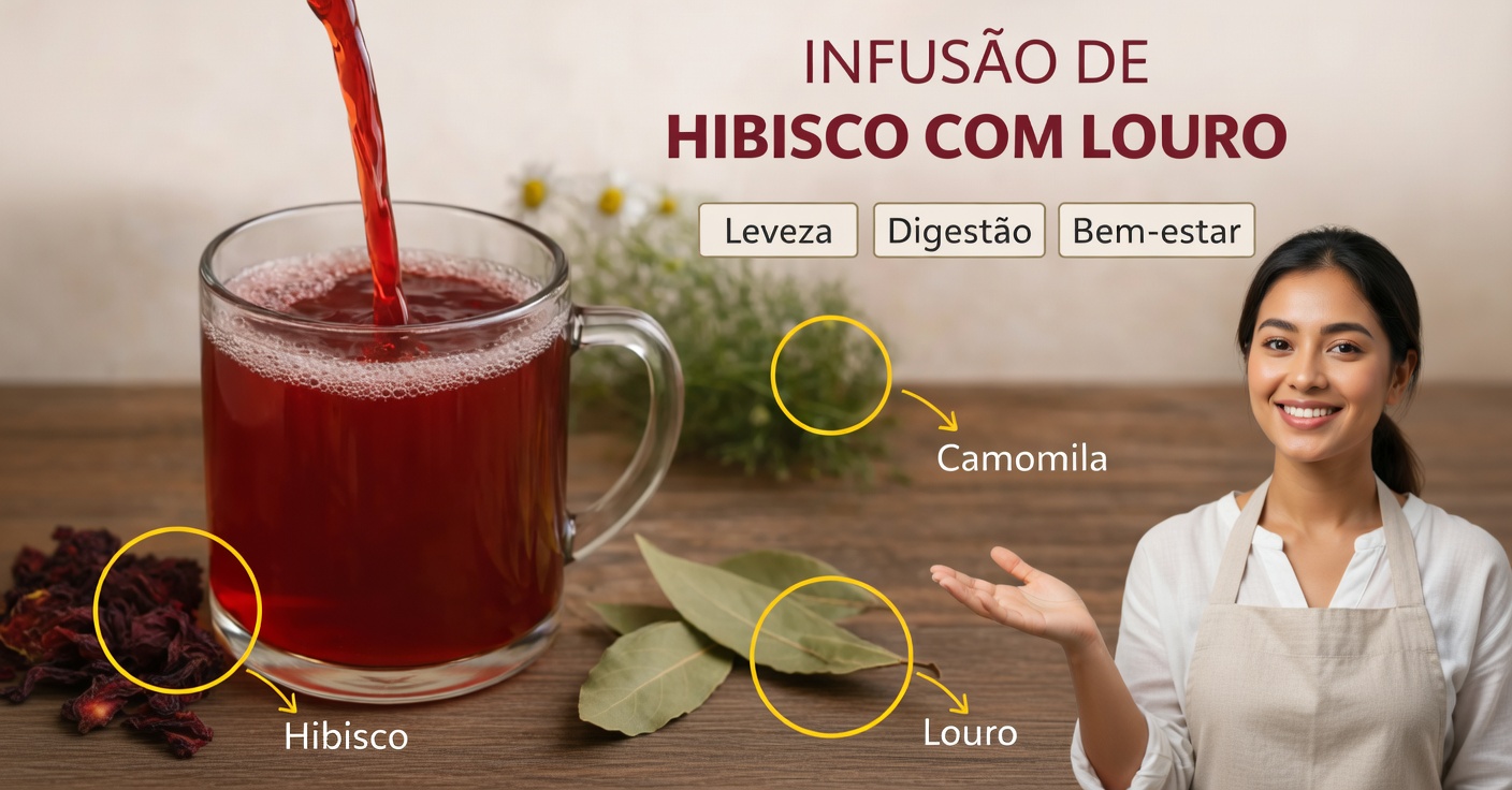 Chá de Hibisco e Louro: Receita e Benefícios