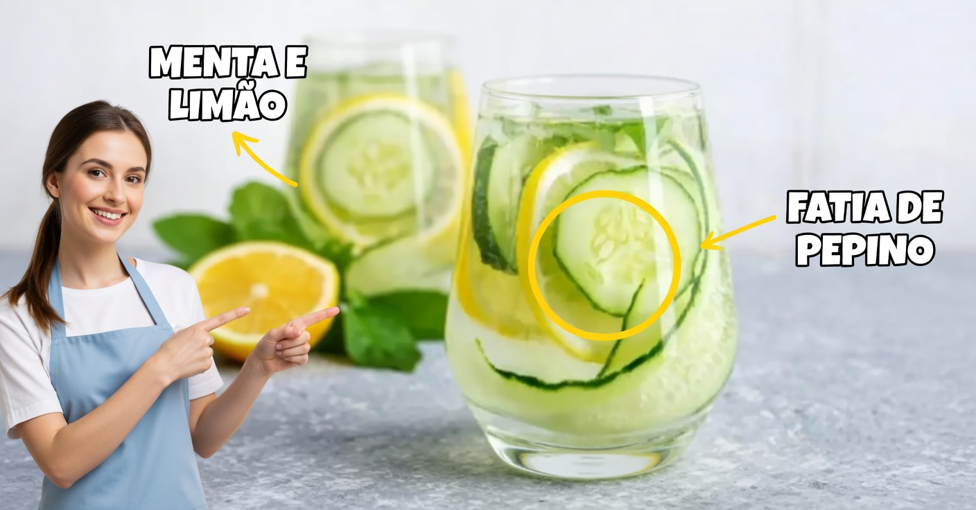 Água com gengibre, pepino e hortelã: bebida curativa diária