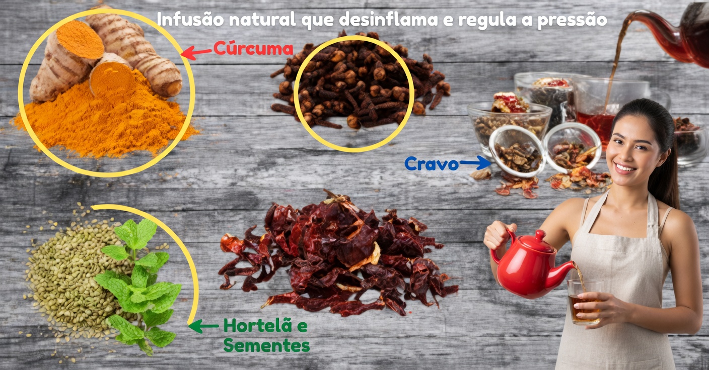 Ingredientes naturais contra inflamação e pressão alta