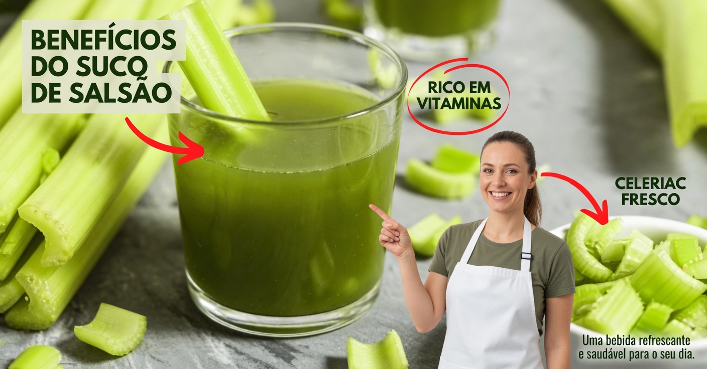 Suco de aipo para limpar rins, fígado e pulmões