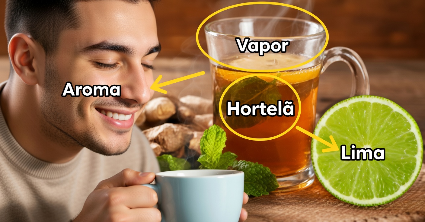 Chá de Hortelã, Gengibre e Limão: Alívio Natural para o Corpo