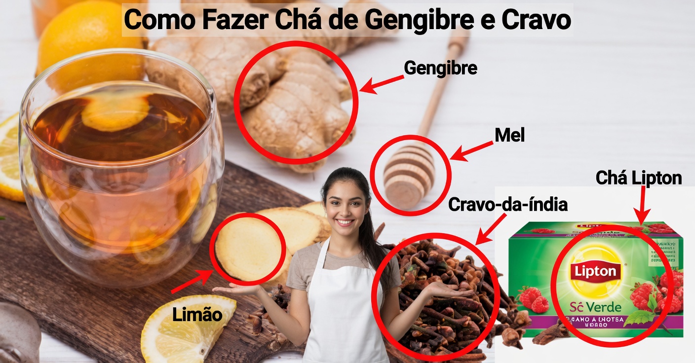 Chá de gengibre e cravo com Lipton: infusão natural poderosa
