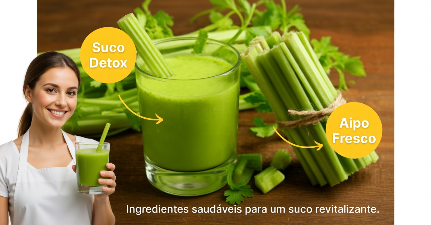 Suco de Aipo para Desintoxicar Rins, Fígado e Pulmões