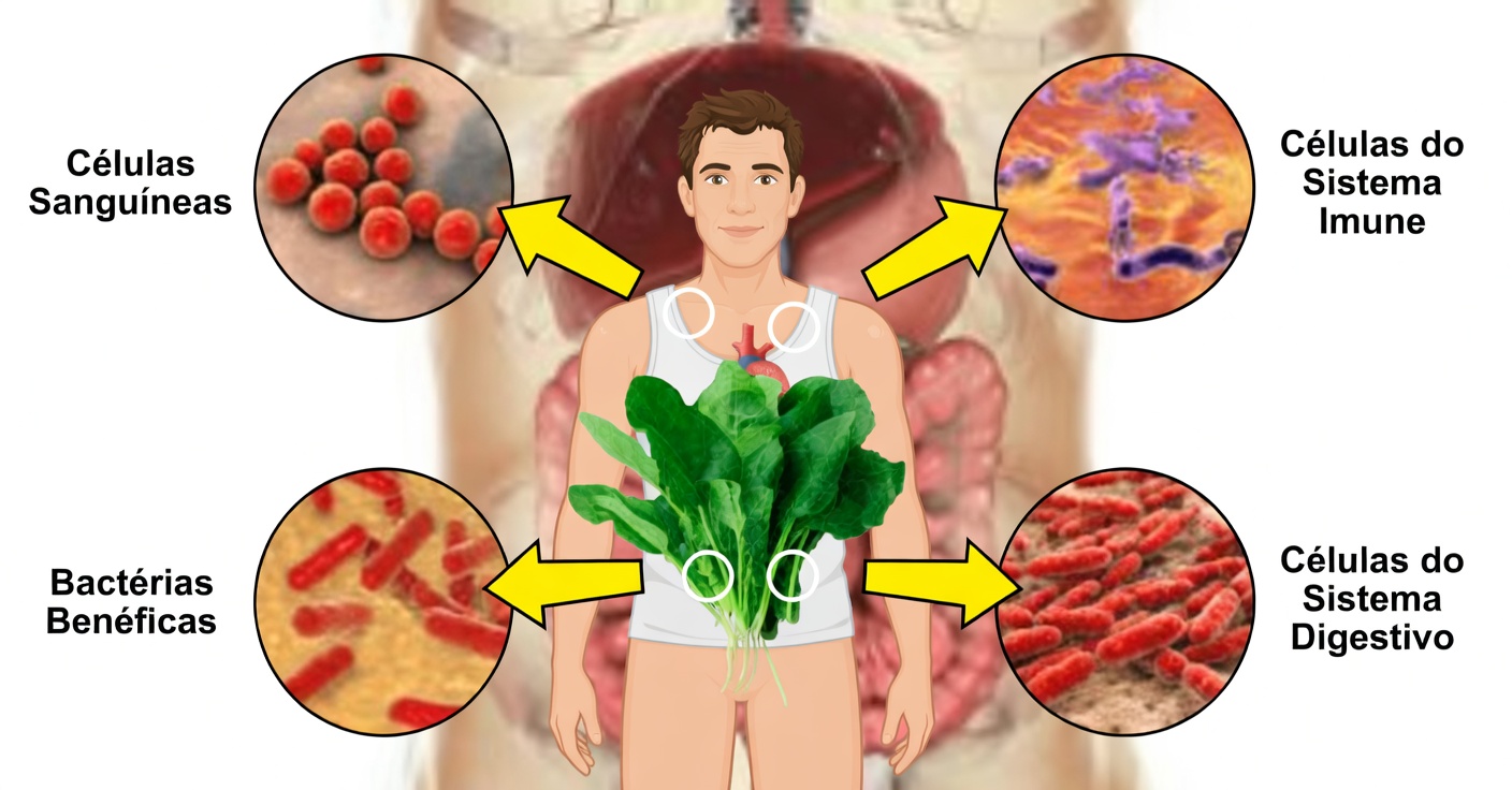 Espinafre para Purificar o Intestino e Eliminar Bactérias