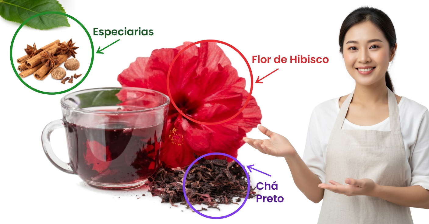 Misture Flor de Hibisco, Louro e Canela: Queima Toda a Gordura