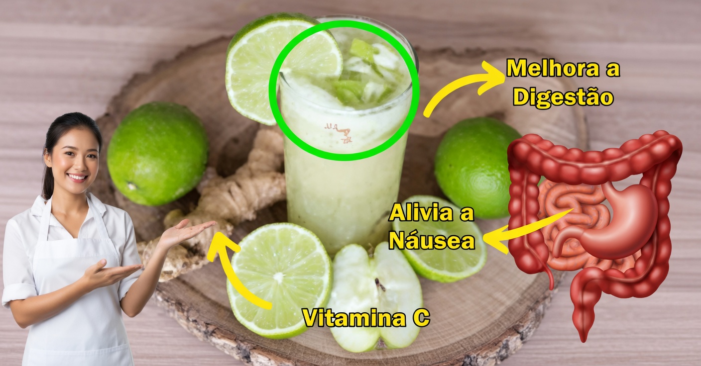 Suco de Gengibre, Maçã e Limão para Desintoxicar o Cólon