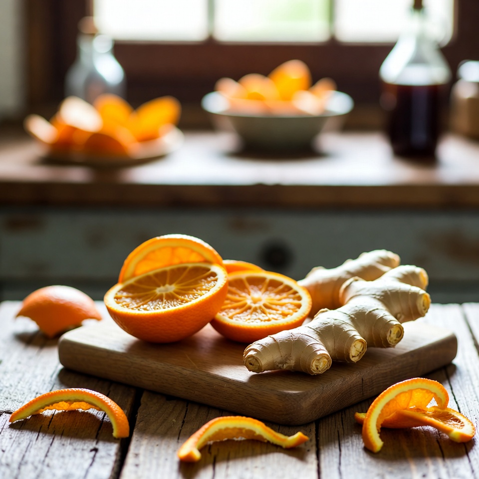 Não Jogue Fora as Cascas de Laranja! Combine-as com Gengibre para um Remédio Poderoso e Econômico 🍊🌿