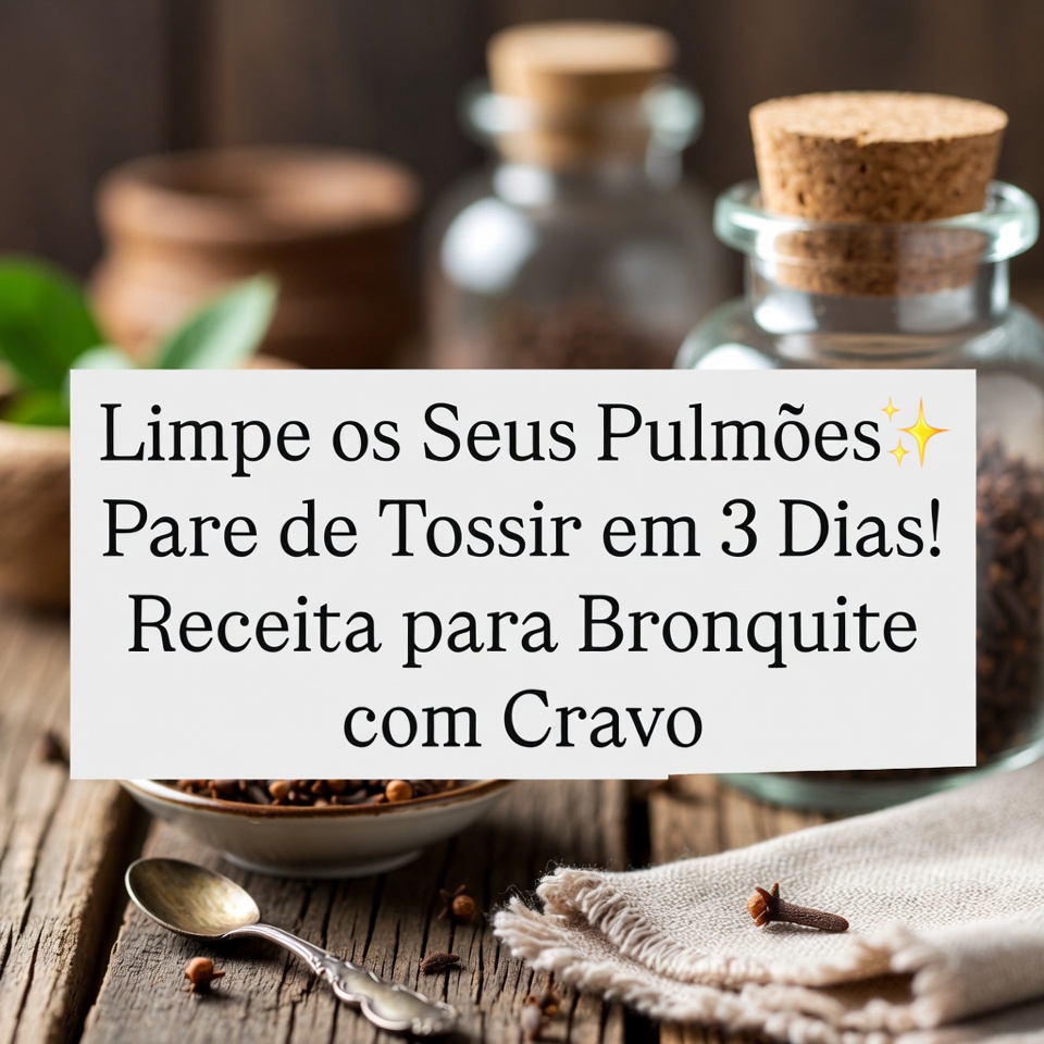 Limpe seus pulmões❗ Pare de tossir em três dias! Receita para bronquite com cravo