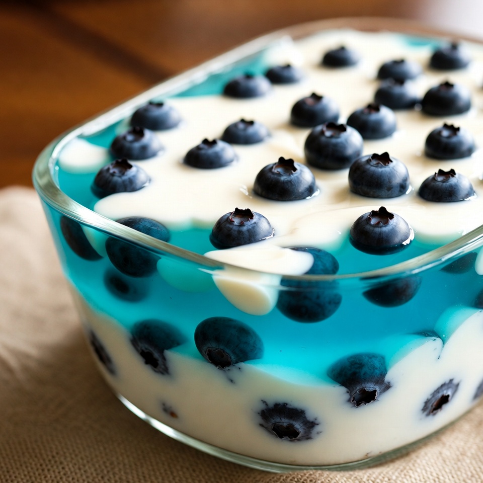 Salada Clássica de Gelatina de Mirtilo