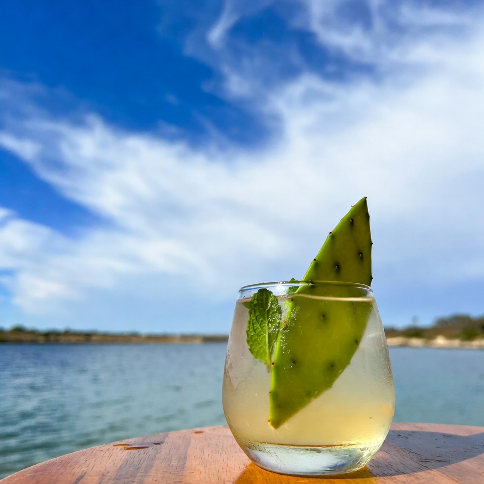 A bebida de limão e nopal