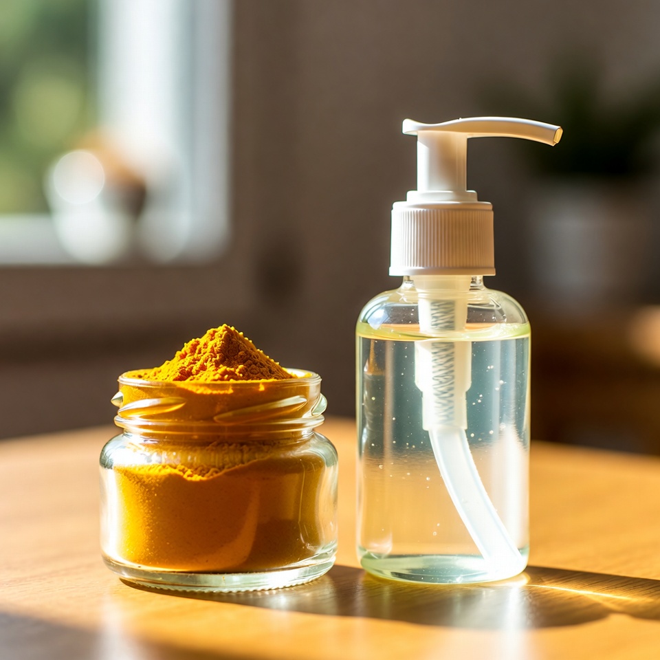 Gel de cúrcuma e babosa para clareamento e hidratação da pele