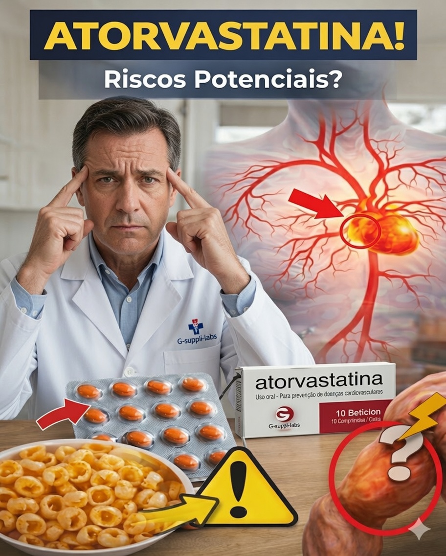 Efeitos colaterais da atorvastatina: 15 perigos ocultos que seu médico pode não ter explicado