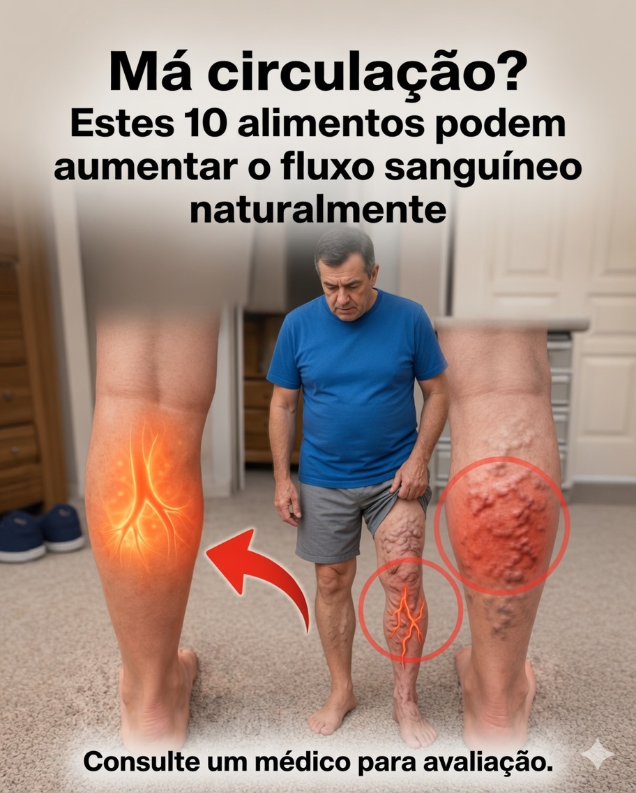 Má circulação nas pernas e pés? 10 alimentos que podem melhorar o fluxo sanguíneo naturalmente