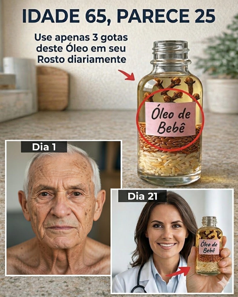 O Óleo Facial Noturno de US$ 5 Que Está Fazendo Mulheres Acima dos 40 Parecerem 10 Anos Mais Jovens