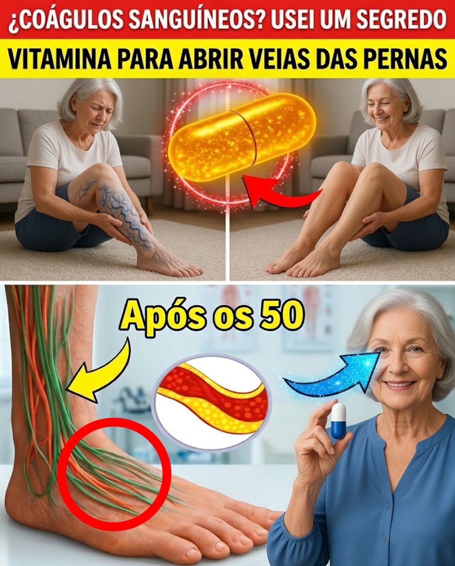 Esta vitamina pode ajudar a reduzir o risco de coágulos nas pernas — idosos, isto é para vocês