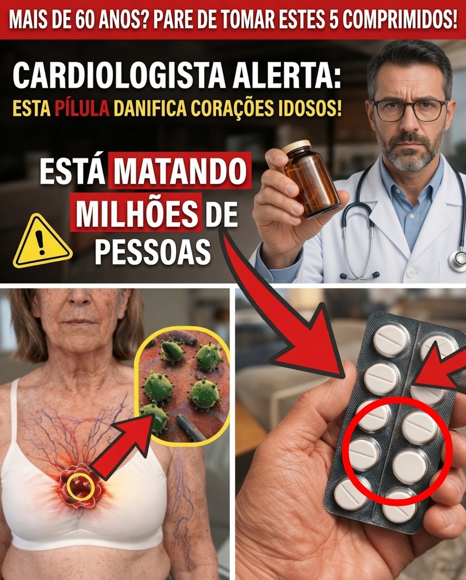 Cardiologista alerta: este medicamento comum pode estar sobrecarregando o coração após os 60