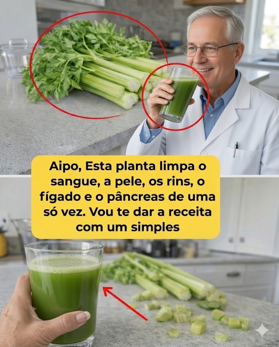 Suco de Aipo: Esta Simples Bebida Verde Pode Apoiar os Processos Naturais de Desintoxicação do Seu Corpo?