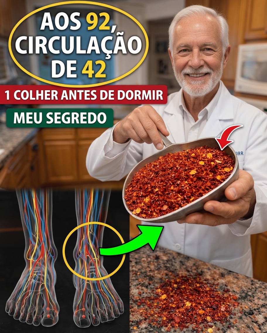 Idosos: Será que uma simples especiaria antes de dormir pode ajudar a melhorar a circulação nas pernas e nos pés?