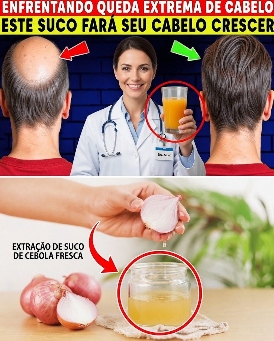 Suco de Cebola para o Crescimento Capilar: 7 Dias Podem Realmente Transformar o Seu Couro Cabeludo Naturalmente?