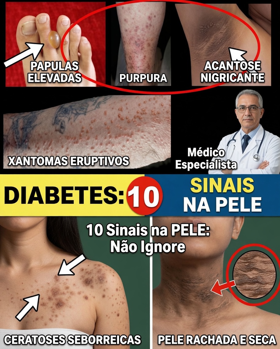 11 Sinais Ocultos na Pele que Podem Revelar o Diabetes Precocemente