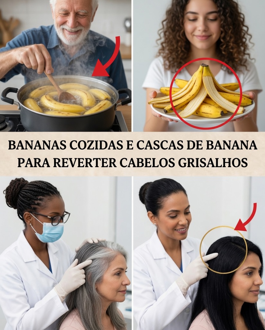 Cabelos Brancos Voltando ao Preto Naturalmente? A Verdade Sobre a Casca de Banana para Reverter os Fios Grisalhos e Estimular o Crescimento Capilar