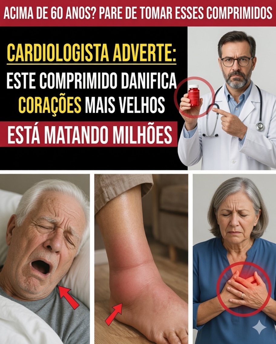 Alerta do Cardiologista: 5 Medicamentos Comuns que Estão a Sobrecarregar Silenciosamente o Coração Após os 60 (E o Que Fazer em Vez Disso)