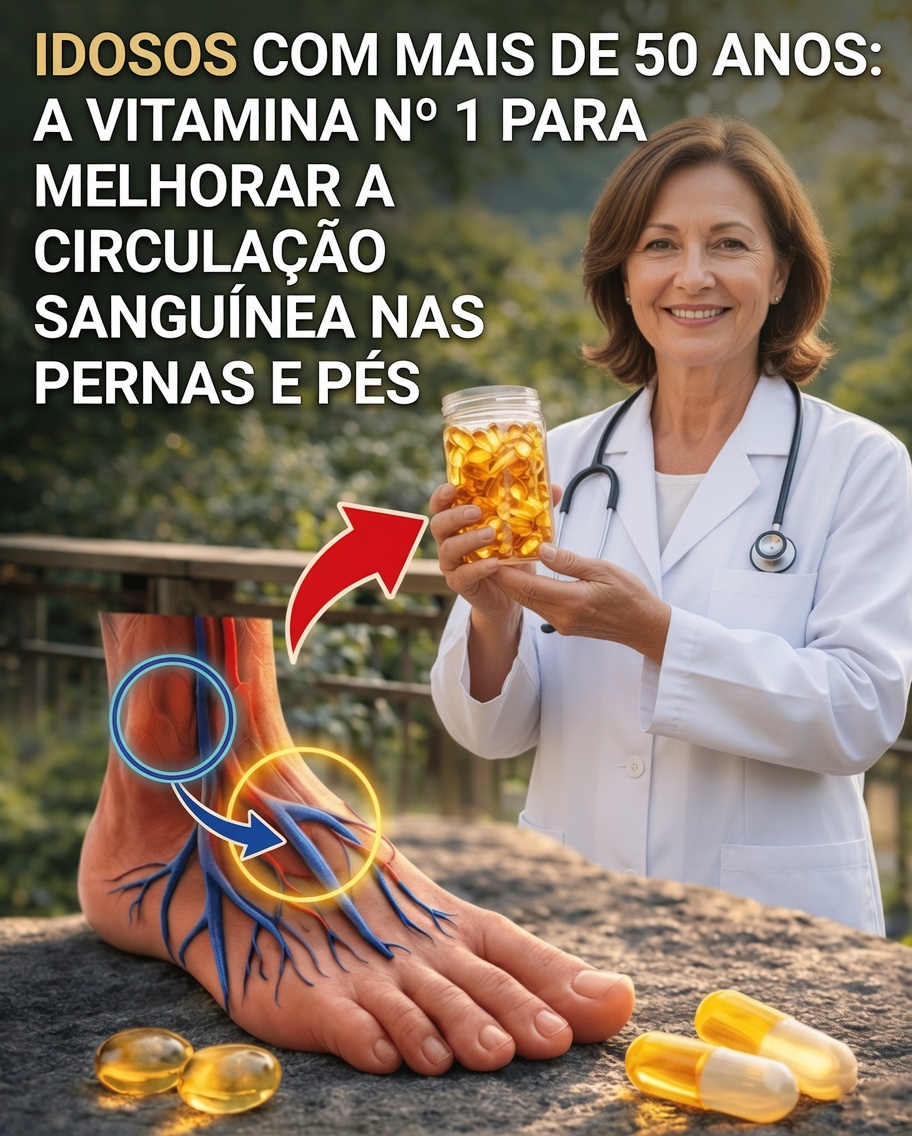 Mais de 60 anos? Descubra uma vitamina essencial que pode ajudar a melhorar a circulação nas pernas e nos pés
