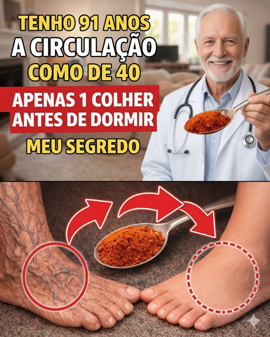 Idosos: Coma isto antes de dormir para melhorar a circulação nas pernas durante a noite e acordar com os pés mais quentes
